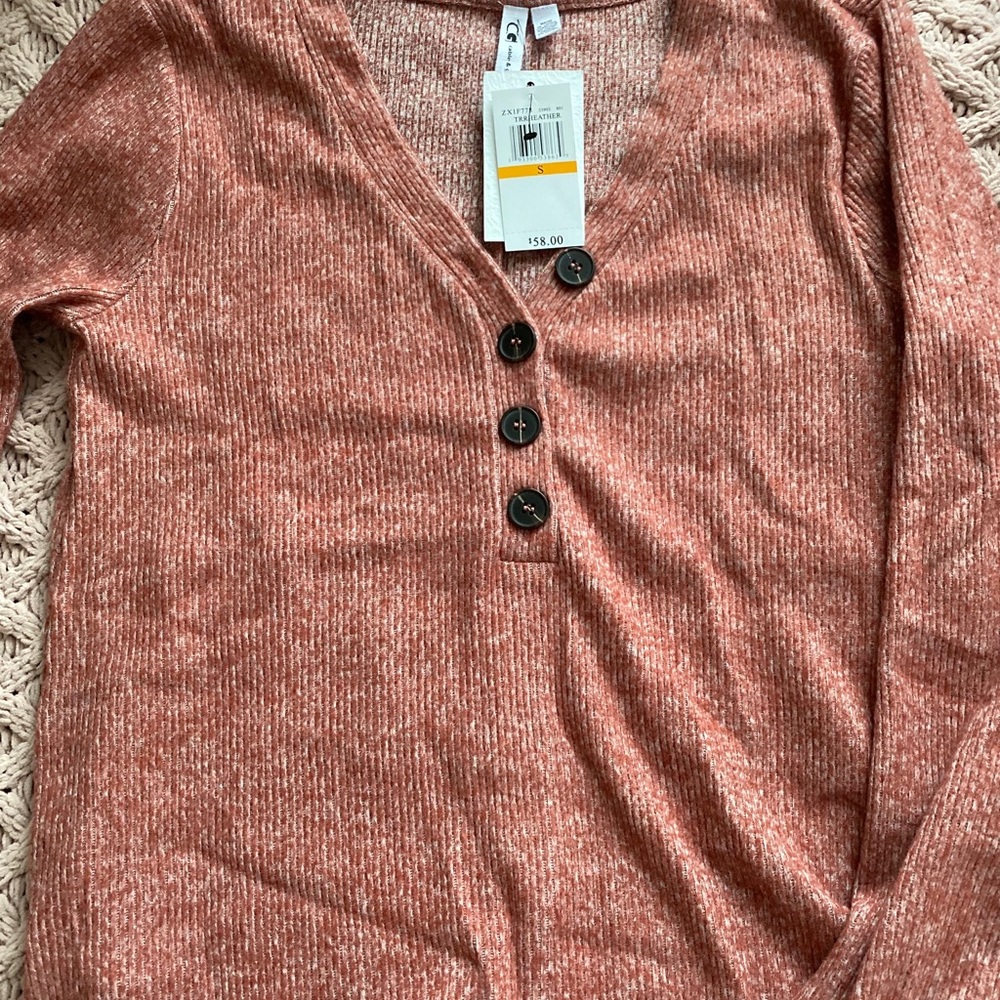 Long sleeve button down sweater